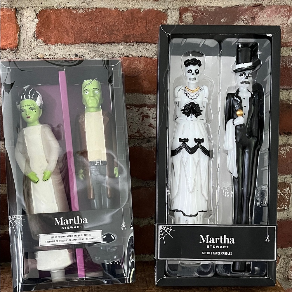 Martha Stewart Halloween Character Taper Candles - Green, White, Black